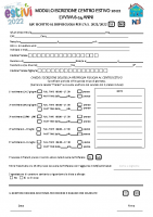MODULO ISCRIZIONE CENTRO ESTIVO 2022 – 6-14 anni